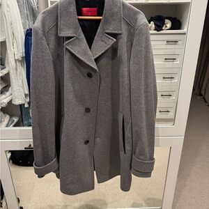 Hugo Men's Grey Cashmere and Wool Coat - Never been worn